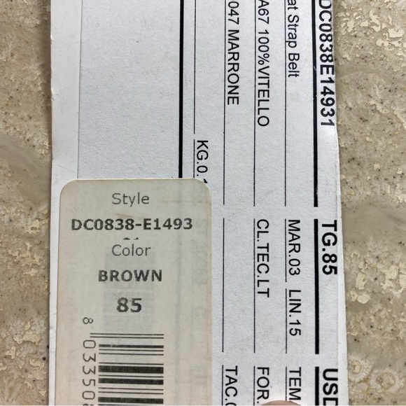 Dolce & Gabbana Brown Leather Belt - Picture 5 of 5